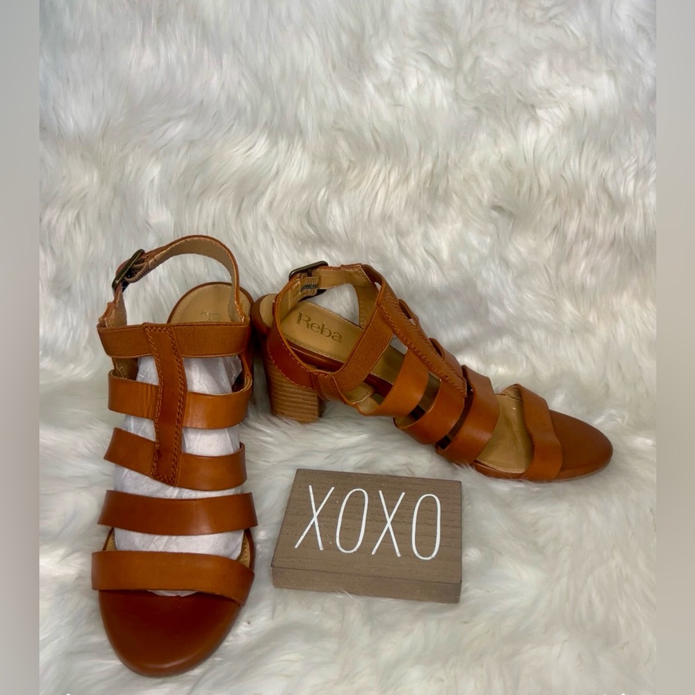 REBA Brown Heel Sandals